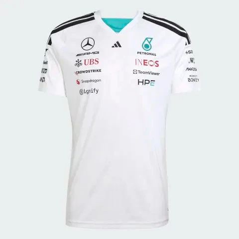 KF0160 Mercedes - AMG Petronas Formula One 2026 Men's Team Jersey T-Shirt-White