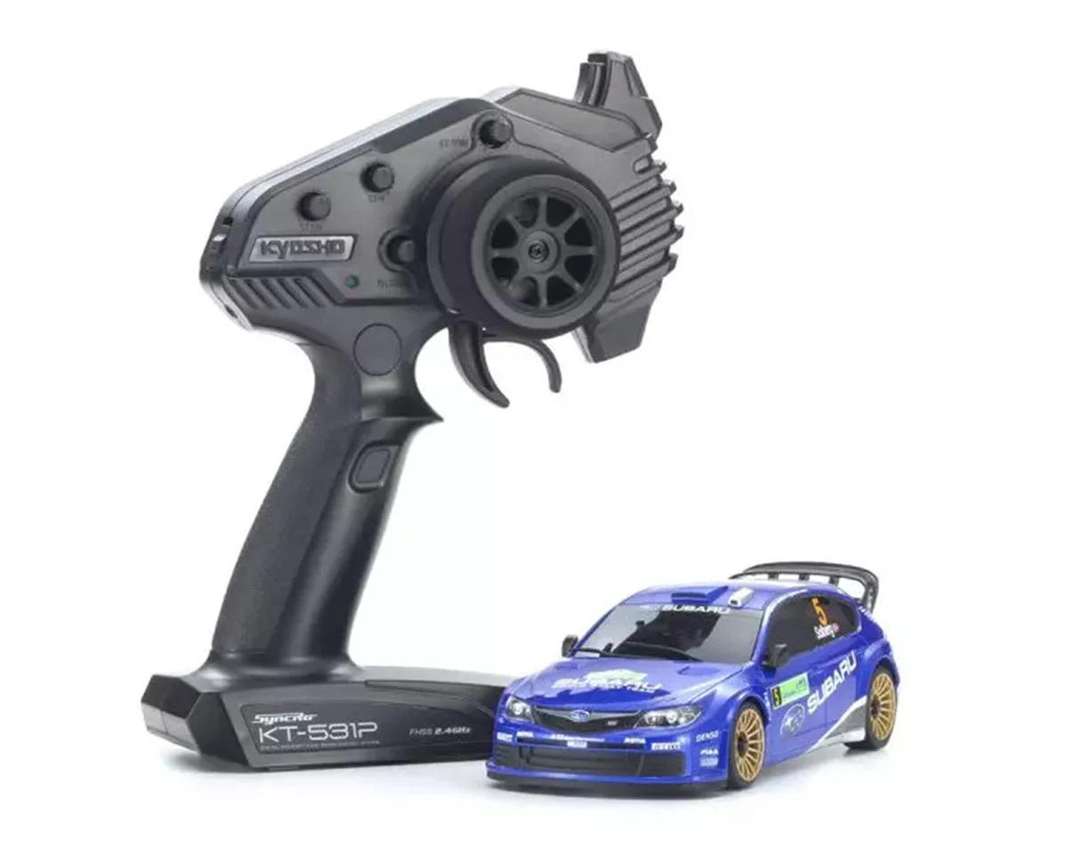 KYO32657WR Kyosho MA-020 AWD Mini-Z ReadySet w/2008 Subaru Impreza WRC Rally Body (White/Blue)