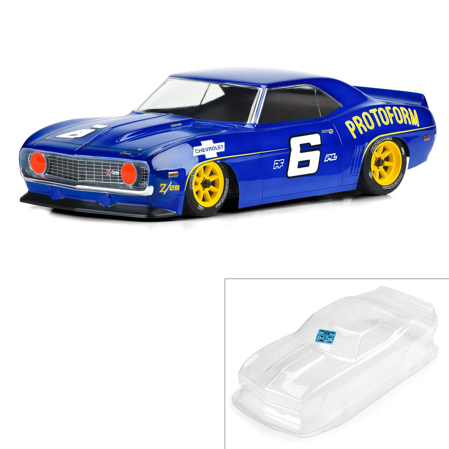 PRM156240 1969 Chevrolet Camaro Z28 Vintage Racing Body (Clear)