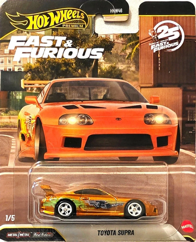 HWJHW78 HotWheels Premium Fast & Furious Toyota Supra JHW78 (Chrome Orange Chase)