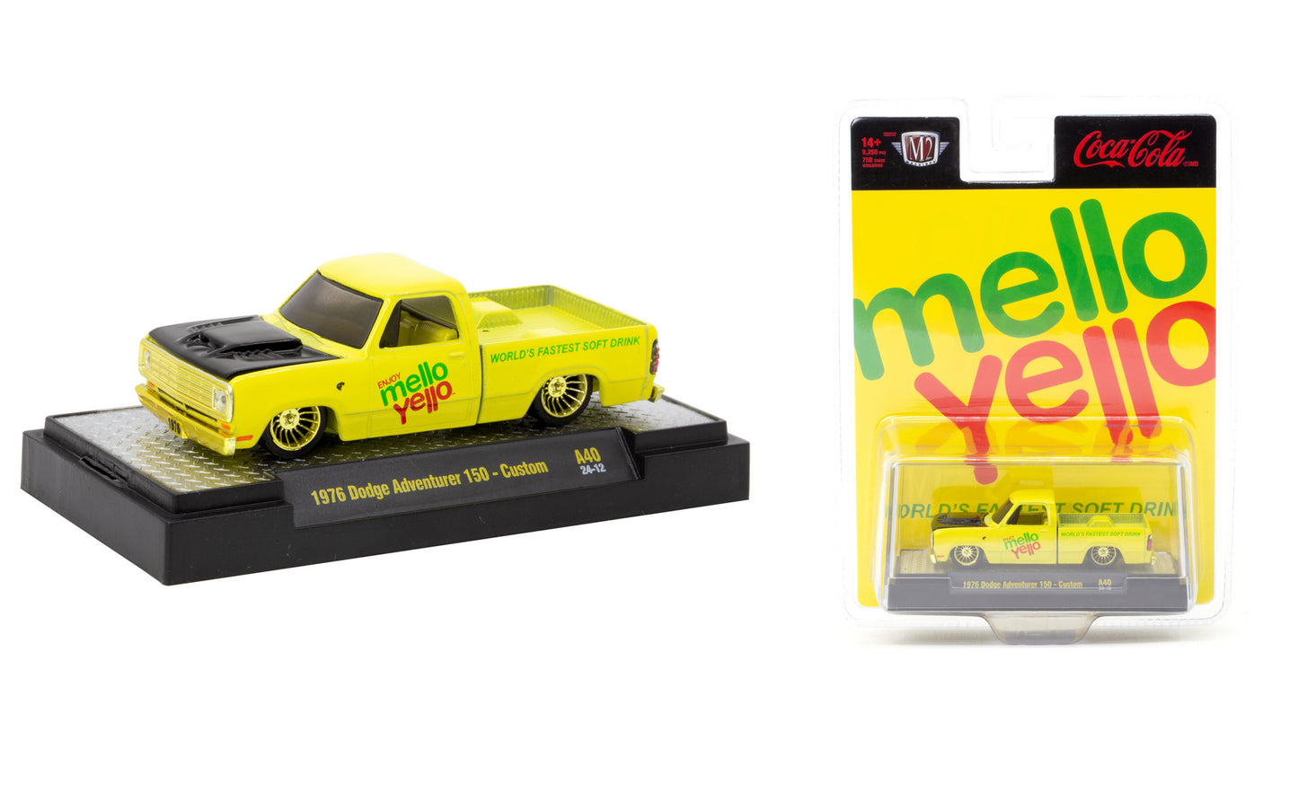 M2Machines 52500-A40 1:64th Scale MELLO YELLOW 1976 Dodge Adventurer 150  CHASE