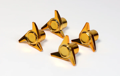 Jevries Diamond Super Swept Knock Offs for TRUE 13 Wheels Gold