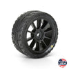 PRO1032010 1/14 Vector Tire MTD 12mm Black Velocity Wheel (4): ARRMA TYPHON GROM