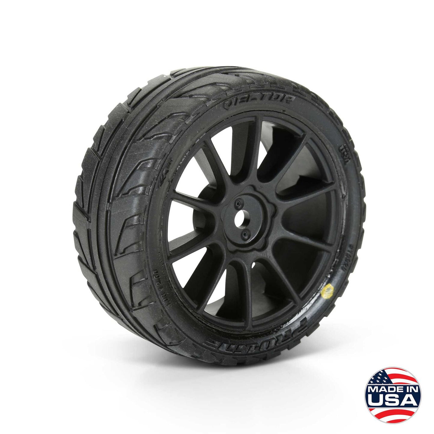 PRO1032010 1/14 Vector Tire MTD 12mm Black Velocity Wheel (4): ARRMA TYPHON GROM