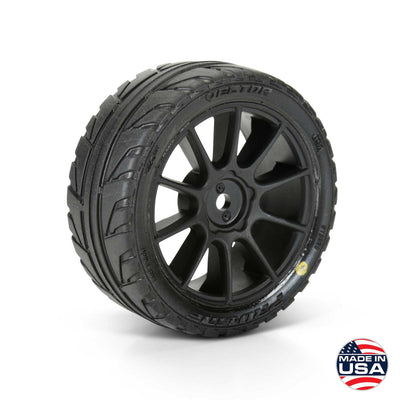 PRO1032010 1/14 Vector Tire MTD 12mm Black Velocity Wheel (4): ARRMA TYPHON GROM