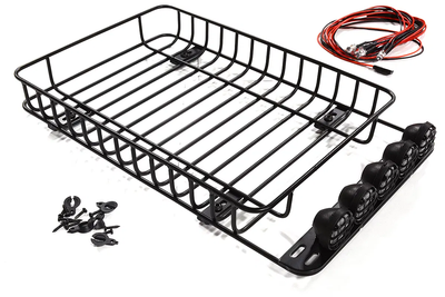 INTC30653 Realistic 1/10 Scale Metal Luggage Tray w/5 LED Spot Light Set
