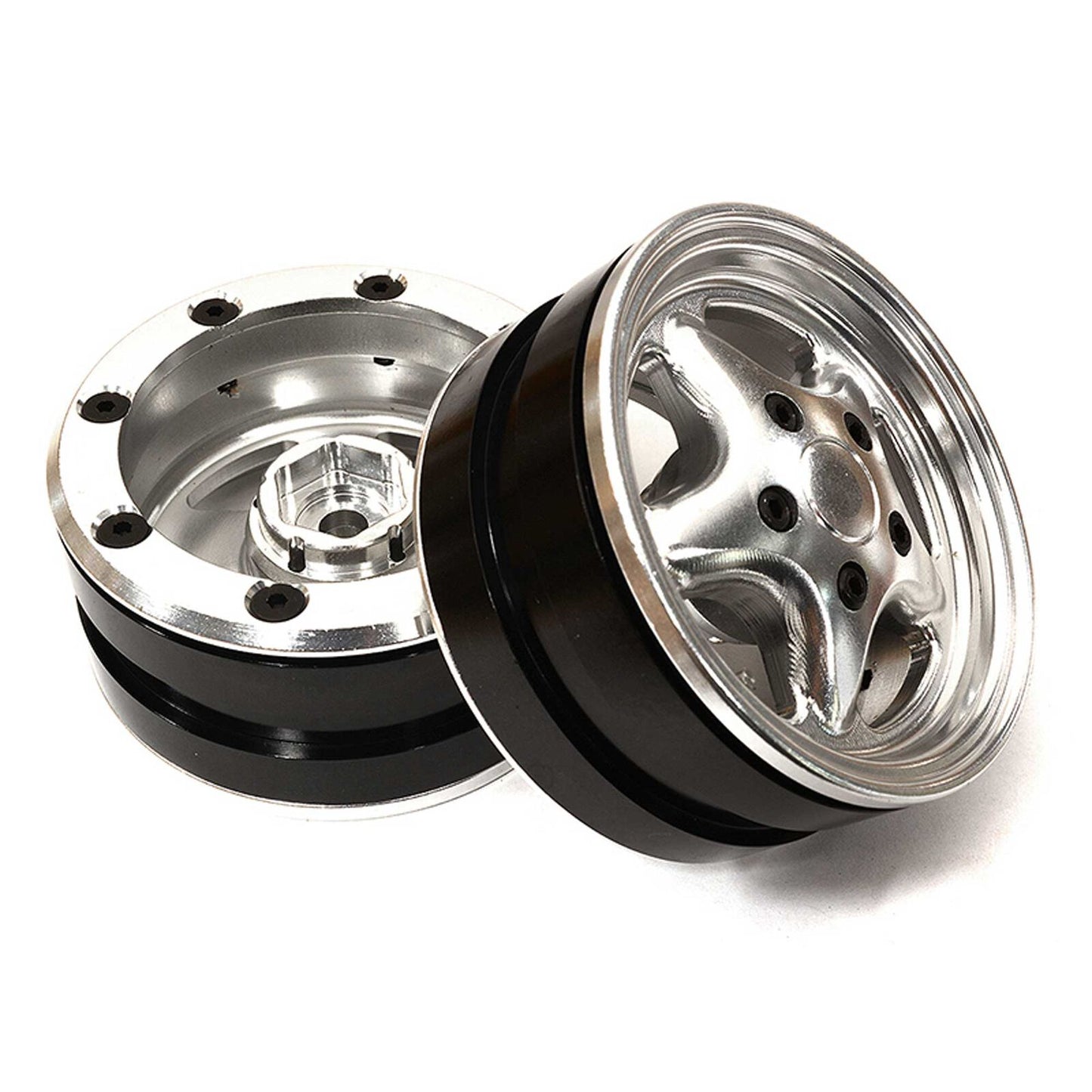 C29060SILVER Integy 1.9 Alloy 5 Spoke Wheel, Silver: Rock Crawler (2)