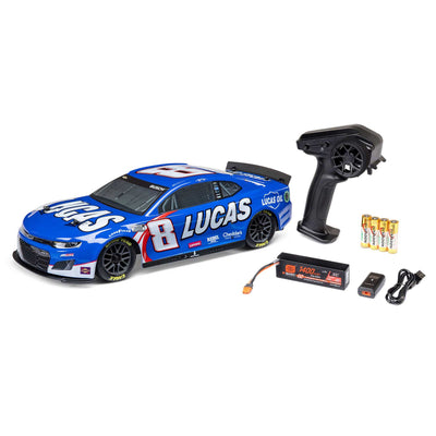 LOS1122408 1/12 AWD NASCAR RC Race Car RTR, Kyle Busch #8 Lucas Oil 2024 Chevy Camaro