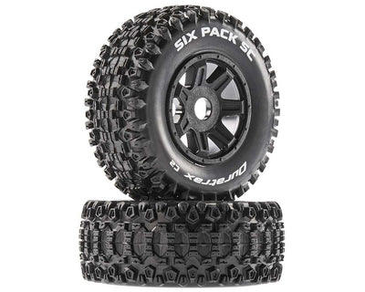DTXC5271 6Pack SC Pre-Mounted Tires (Soft) w/17mm Hex (Black) (2)