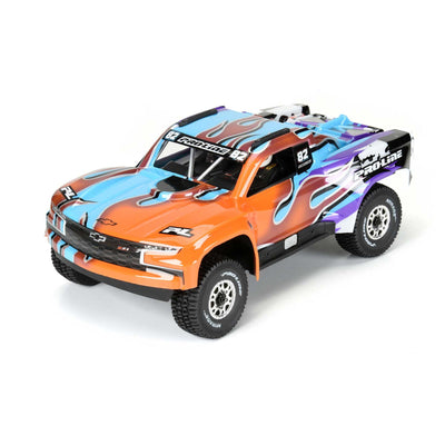 PRO367522 1/16 Limited Edition 2019 Chevy Silverado Trophy Truck Body for ARRMA MOJAVE GROM, Fire and Ice (Pink/Aqua)