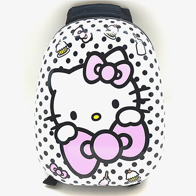 ZU00186 Hello Kitty 12" ABS Hard Shell Backpack Polka Dots
