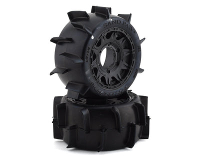 PRO1016010 1/10 Sand Paw LP F/R 2.8" MT Tires Mounted 12mm/14mm Black Raid (2)