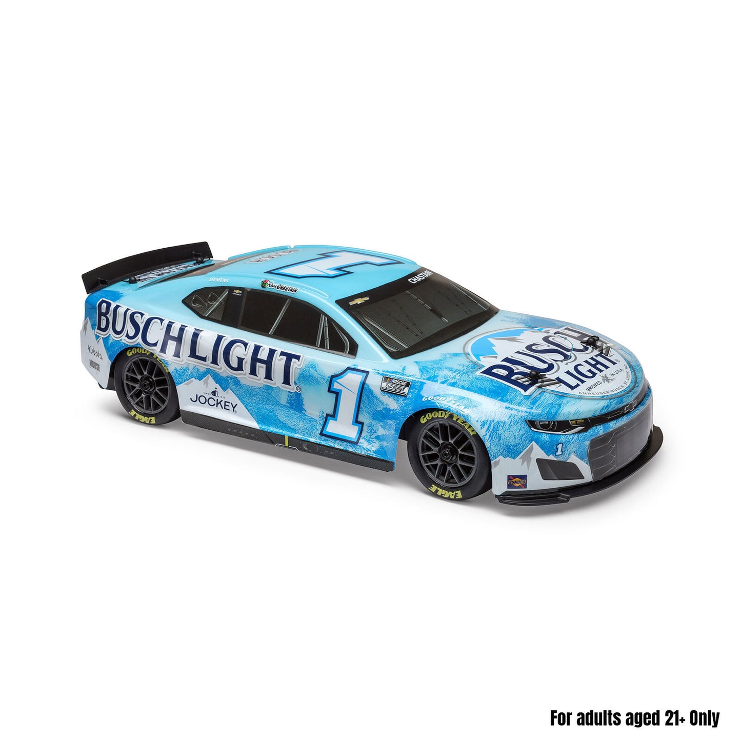 LOS1122501 1/12 4WD NASCAR RC Racecar Ross Chastain No. 1 Busch Light 2025 Chevrolet Camaro ZL1 2S AWD RTR Brushed On-Road (Battery & Charger Included)