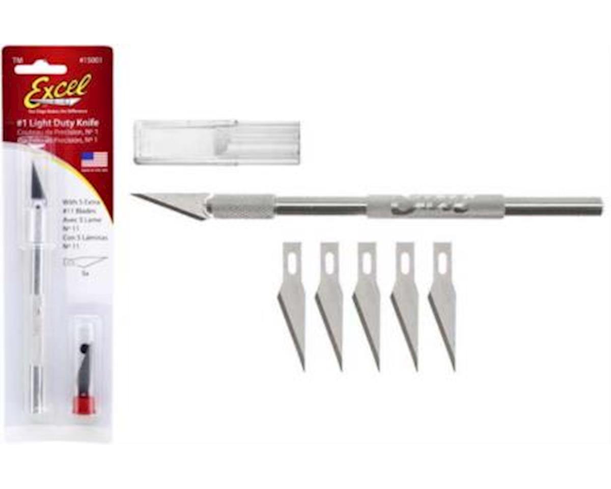 EXL15001 Excel K1 Light Duty Craft Hobby Knife w/(5) #11 Blades