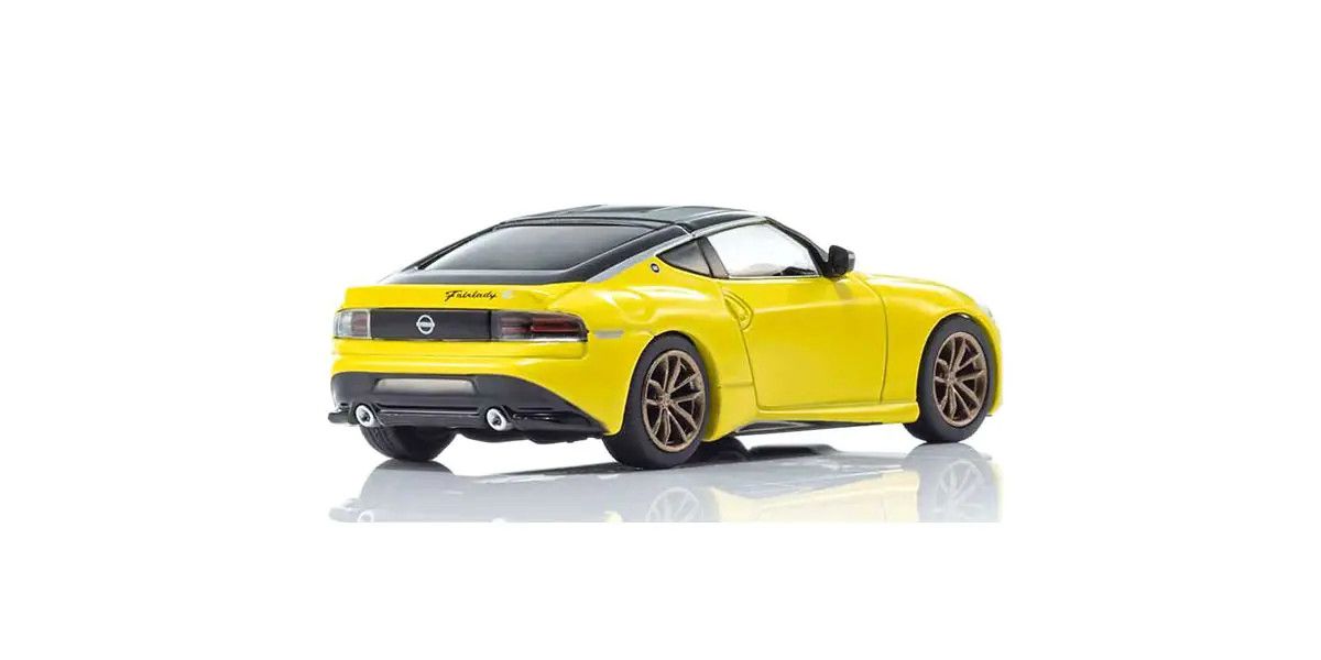 K07117Y Nissan Fairlady Z Yellow Mini Car & Book