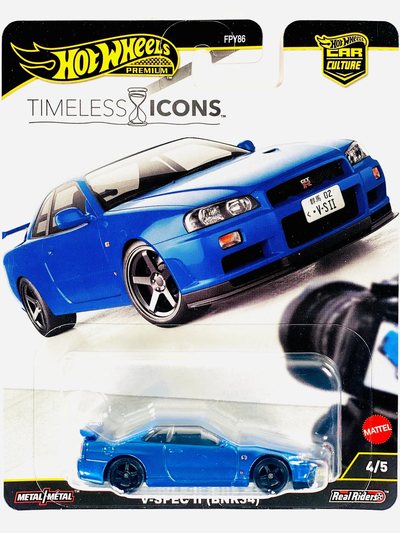 HWJBK92 Hot Wheels Premium Timeless Icons Nissan Skyline GT-R V-Spec II (BNR34)