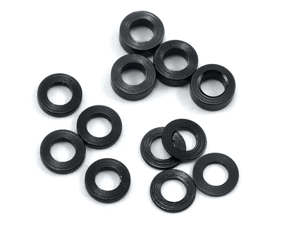 PTK-8370 Aluminum Ball Stud Washer Set (Black) (12) (0.5mm, 1.0mm & 2.0mm)