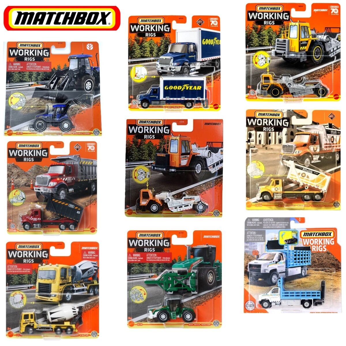 MBN3242 Matchbox Working Rigs Assort.