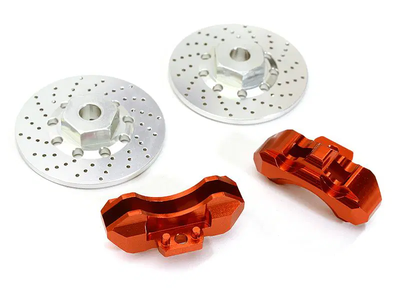 INTC28426RED Realistic Alloy Front Brake Disc (2) 1/10 Touring Car
