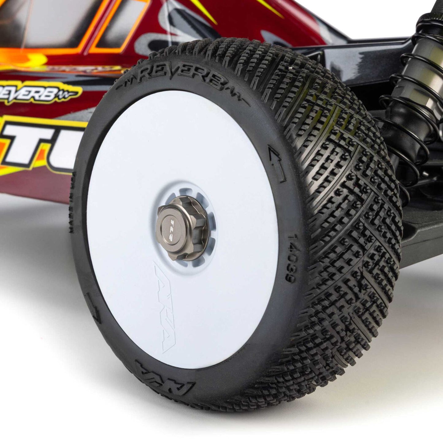 AKA14039XRW AKA PRODUCTS, INC. 1/8 Reverb Soft Long Wear Front/Rear Off-Road Buggy Tires MTD 17mm, White (2)