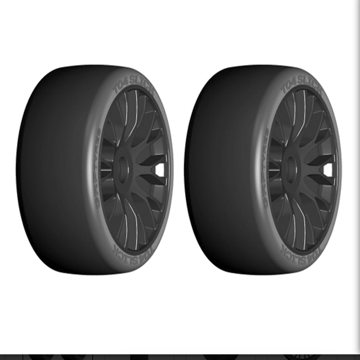 1/8 GRP TO4 SLICK BLACK WHEEL