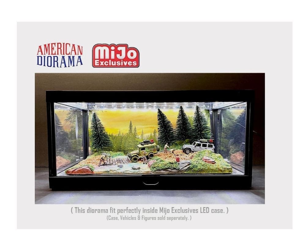 American Diorama AD-76534 1:64 Mijo Exclusives Overland Off Road Diorama ( 12.5″ L x 5.25″ W x 6″ H)