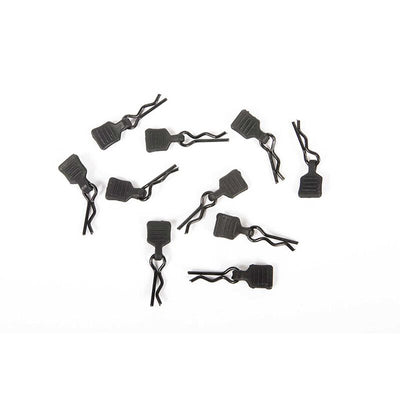 AXI206000 3mm Body Clips w/Tab, Black (10pc)