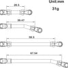 MEUS Racing SCX24 Gladiator High Clearance Links Set for Axial 1/24 RC Crawler (Titanium)
