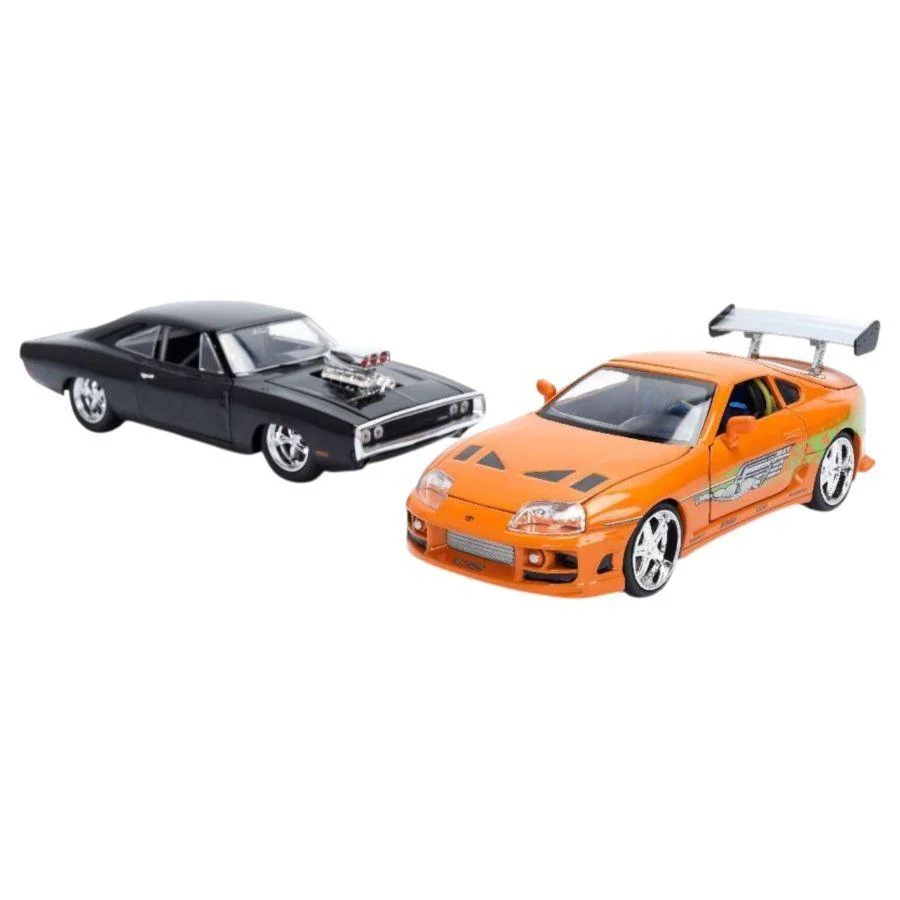 Jada 37542 1:24 Fast & Furious Twin Pack – Dom’s Dodge Charger R/T and Brian’s Toyota Supra – 25 Years of Fast & Furious