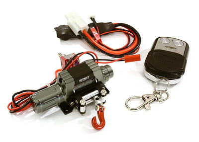 INTC27279Gun T10 Realistic High Torque Mega Winch w/ Remote for Scale Rock Crawler