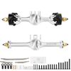 MEUS Racing TRX4M Metal V2 Isokinetic Front & Rear Axles w/ Adjustable Servo Mount for 1/18 TRX4M RC Crawler (Silver)