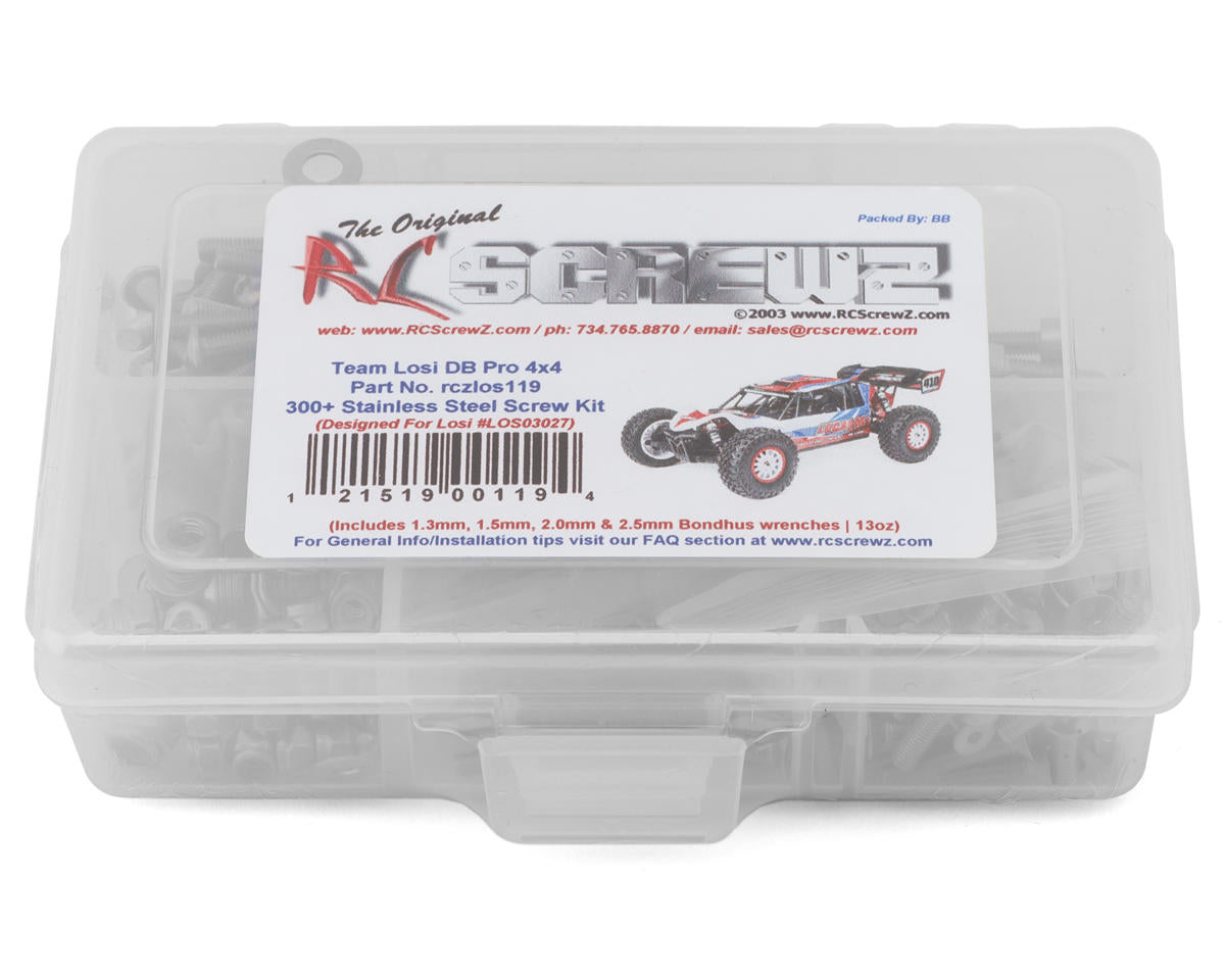 RCZLOS119 Losi Tenacity DB Pro 1/10 RTR Desert Buggy Stainless Steel Screw Kit