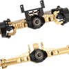 MEUS Racing Isokinetic 3-Section CVD Front and Rear Axles Maximum Steering Angle 52° Wider +5MM for TRX4M Upgrade 1/18 RC Crawler Car (Electroplated Gold)