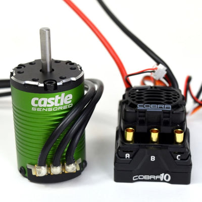 CSE010-0174-10 COBRA 10 6S MAX, 25.2V MAX, 8A PEAK BEC W / 1410-3800KV 5MM SENSORED MOTO