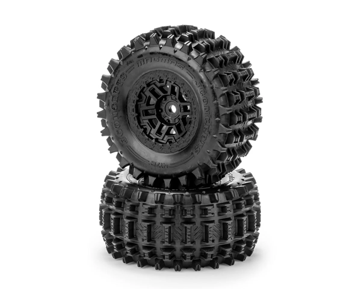JCO4172-30912 JConcepts Magma Pre-Mounted Tires for Traxxas® Mini XRT™ (2) (Yellow) w/12mm Hex