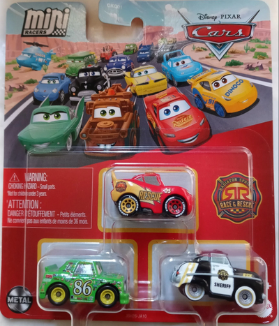 HWGKG01 Cars Mini Racers - Chick/Lightning/Sheriff