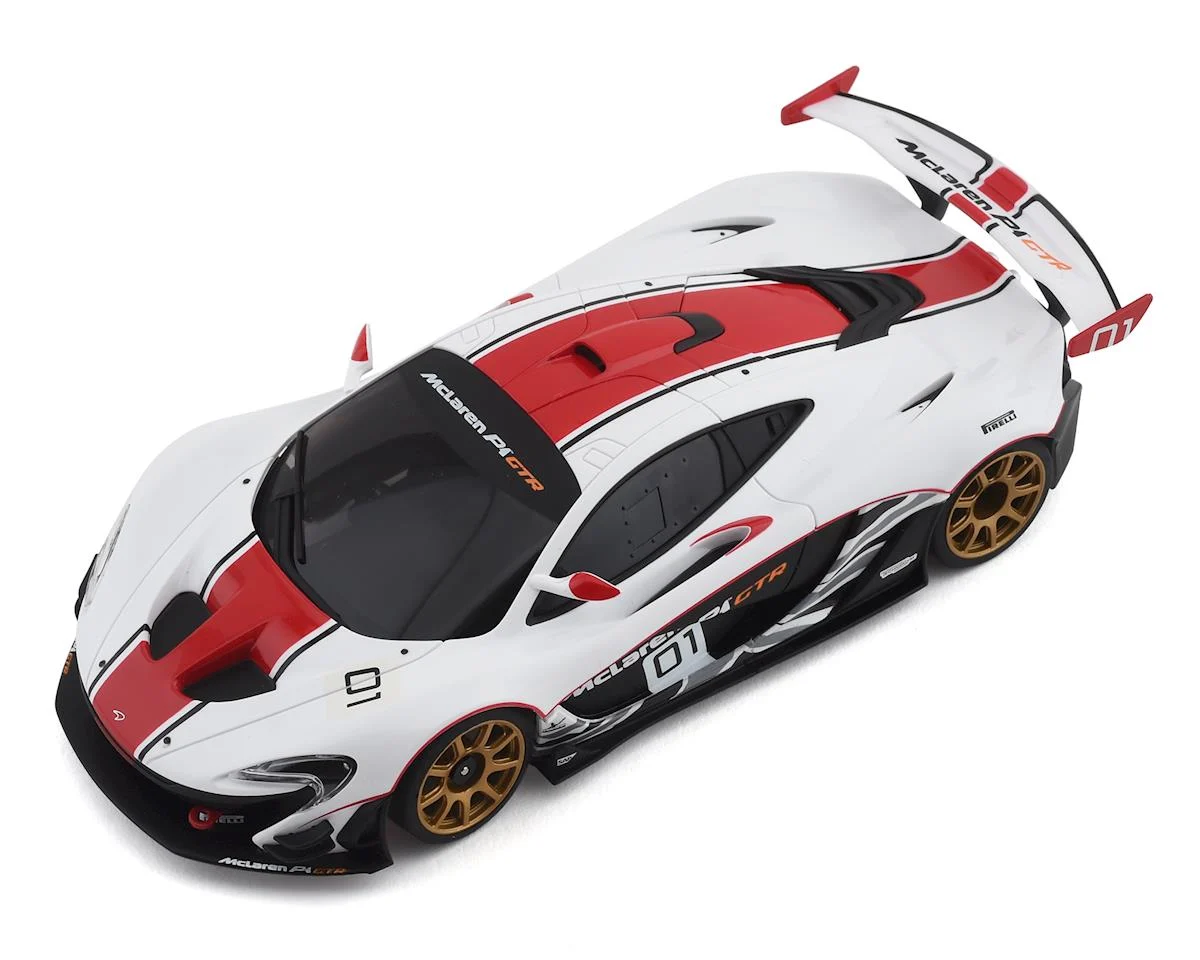 KYO32324WR 1/28 Mini-Z McLaren P1 GTR RWD On-Road Touring Car RTR, White/Red