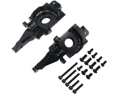HRVXS13X01 1/16 Revo Aluminum Secure Lock Rear Bulkhead (Black)