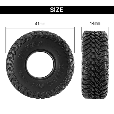 T7028 INJORA 0.7" 41*14mm MAVERIX M/T Tires for 1/30 SCX30 (4)
