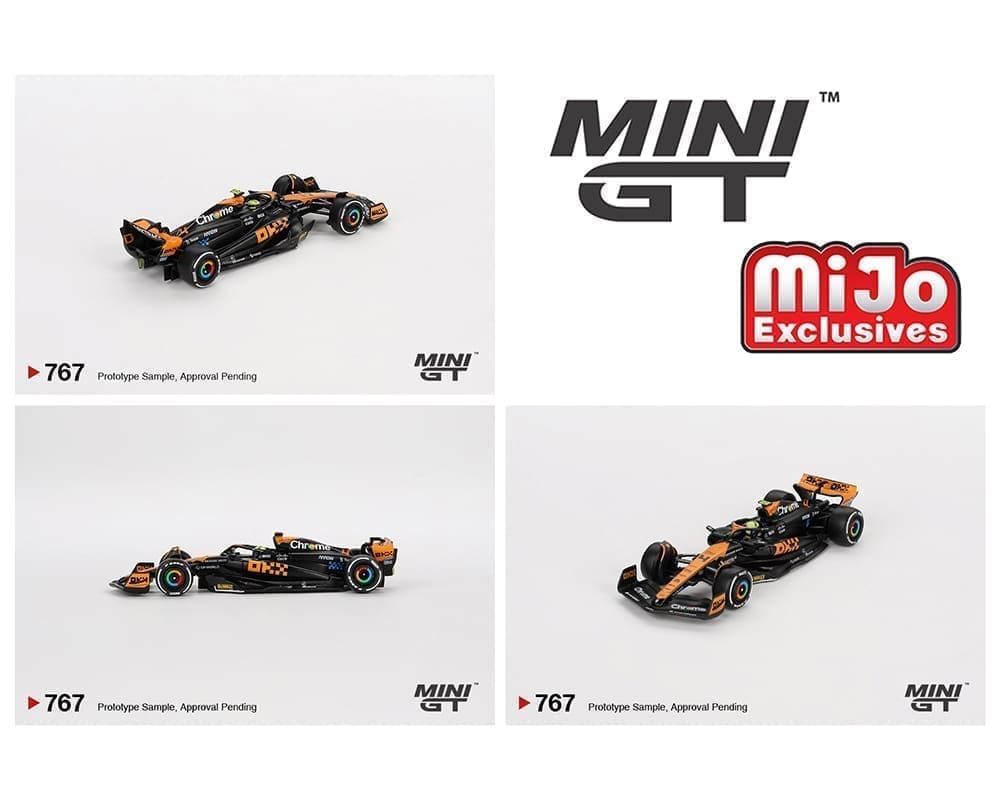 Mini GT MJMGT00767-MJ 1:64 McLaren MCL60 #4 Lando Norris 2023 F1 Japan GP 2nd Place – MiJo Exclusives