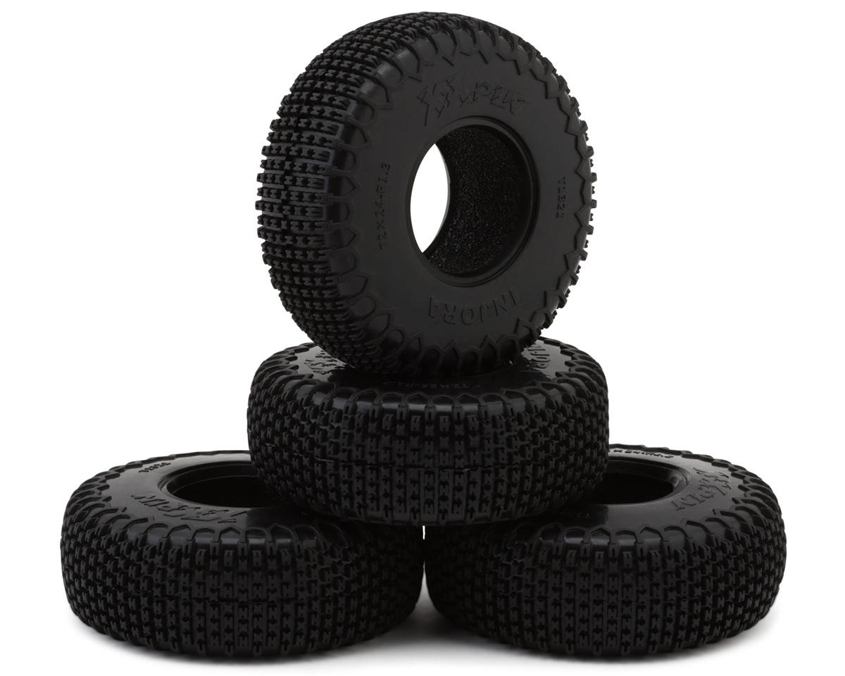 YQW-MW1305SR-1321 Injora 1.3" ModuWheel Aluminum Micro Crawler Beadlock Wheels w/XHX Pin Tires (S5)