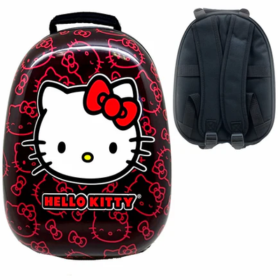 ZU00189 Hello Kitty 12" ABS Hard Shell Backpack Red/Black