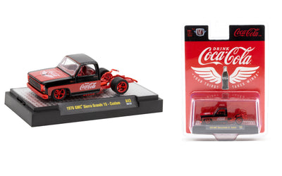 M2Machines 52500-A43 1:64th Scale Coca-Cola 1976 GMC Sierra Grande 15-Custom - CHASE!