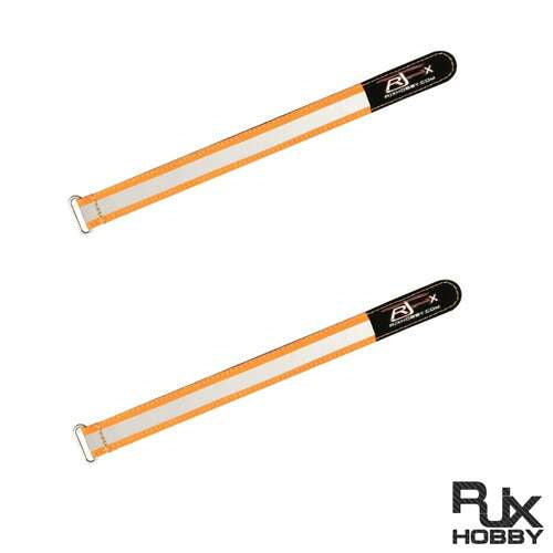 RJX Mugen/Tekno Long Center Kevlar Battery Strap - Orange