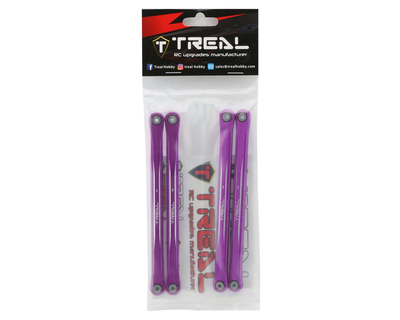 X003FXYGJL Treal Hobby Losi LMT Aluminum Upper Link Bars (Purple) (4)