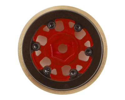 SSD00550 1.0” Boxer Aluminum/Brass Beadlock Wheels (Red) (2) (25g)