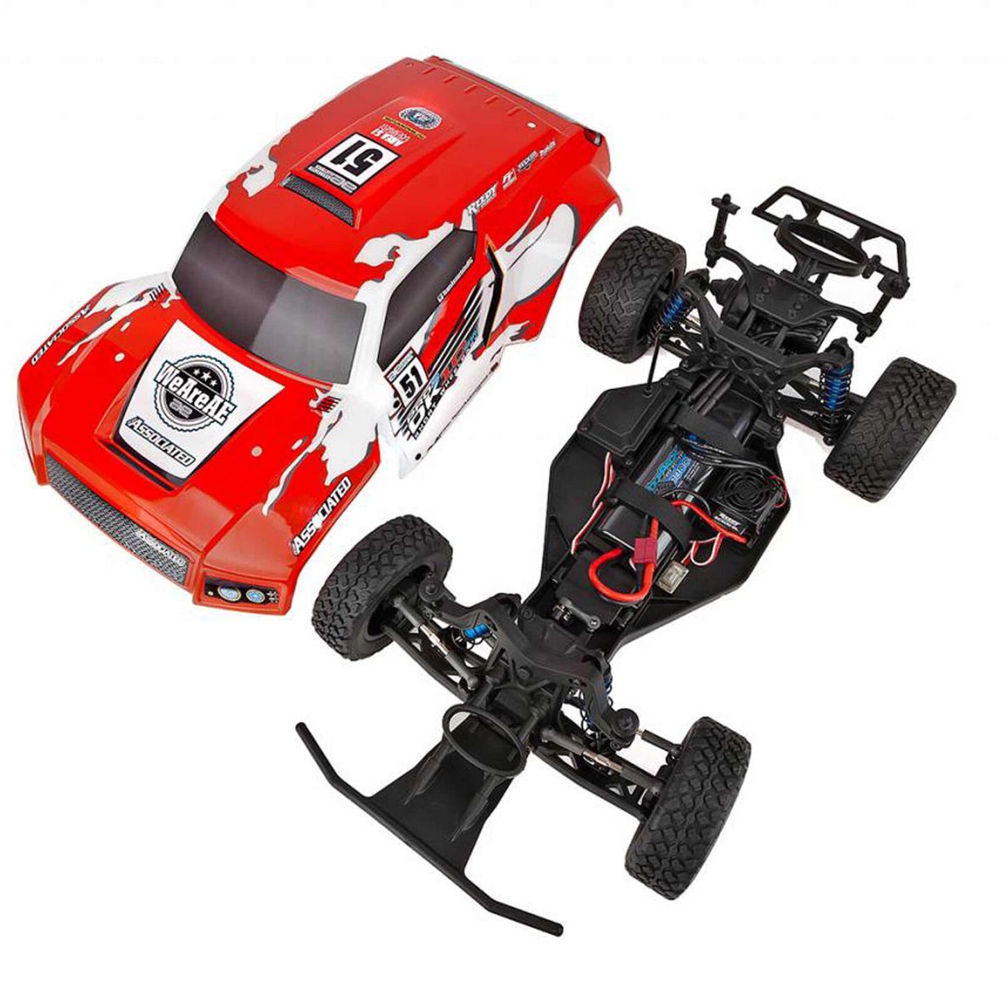 ASC90039 1/10 Pro2 DK10SW Dakar 2WD Buggy RTR, Red/White