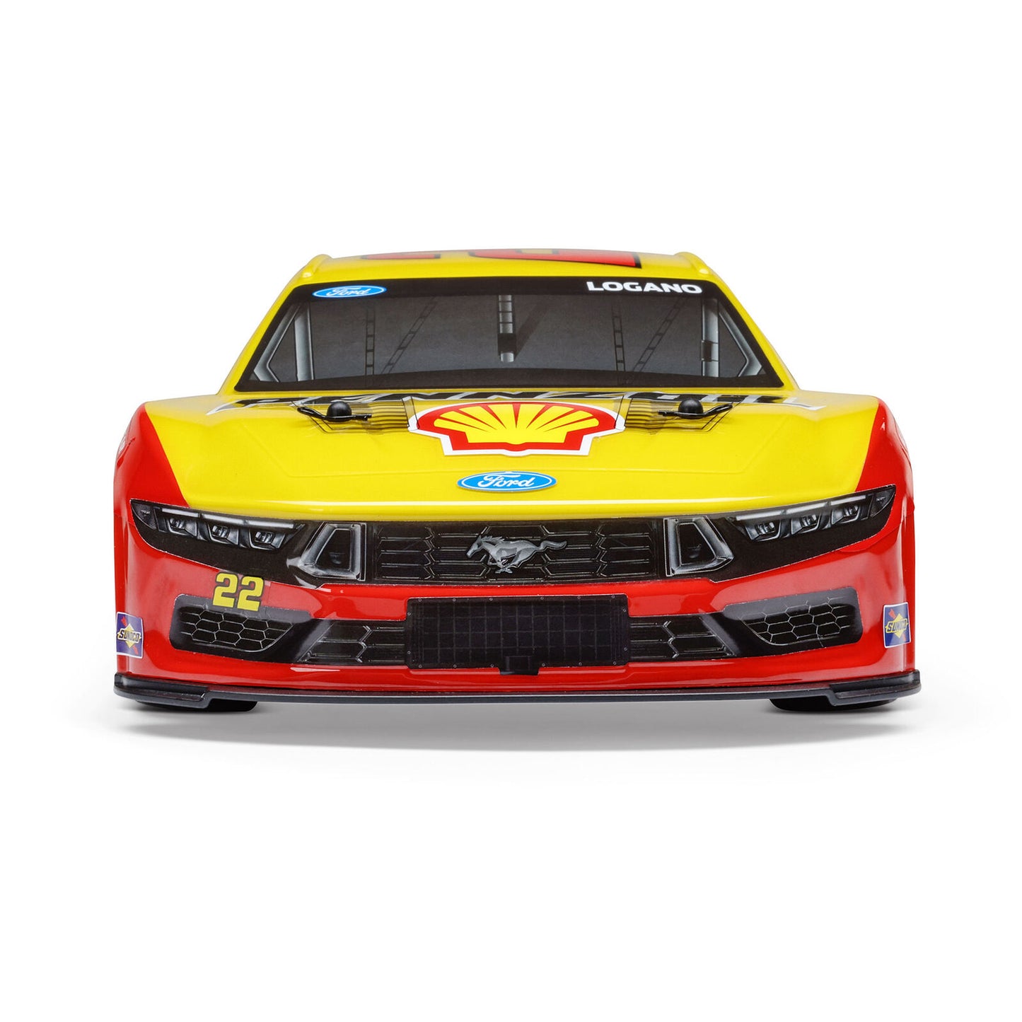 LOS1122522 1/12 NASCAR RC Racecar Joey Logano No. 22 Shell 2025 Ford Mustang 2S AWD RTR Brushed On-Road (Battery & Charger Included)