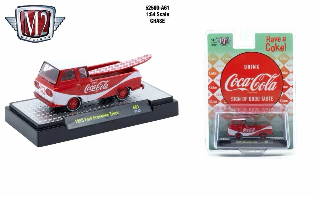 M2 Machines 52500 Coca Cola 1965 Ford Econoline Truck CHASE!!!