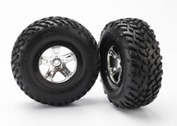 5873X  Tire & wheel assy, glued (4WD front/rear, 2WD rear only)